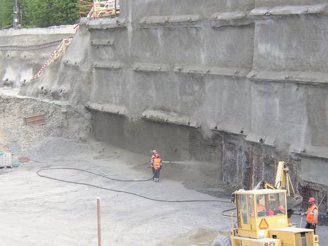 Ukázka stříkaný beton - Nové spojení
