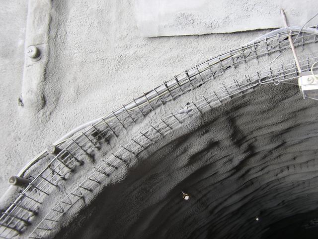 Ukázka stříkaný beton - Nové spojení - vstupní portál